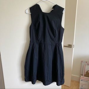 Sleeveless black cotton summer dress